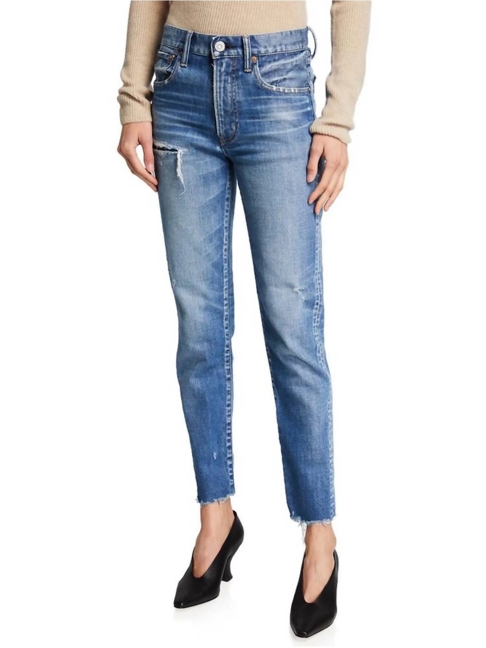 Moussy Denim Hammond Skinny High-Waisted Jean in Blue